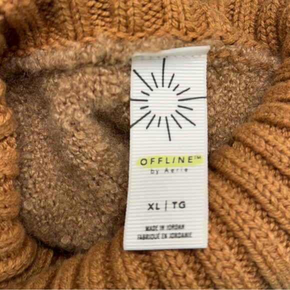 OFFLINE BY AERIE CHILLSIDE TURTLENECK KNIT OVERSIZED SWEATER size XL - Picture 2 of 7